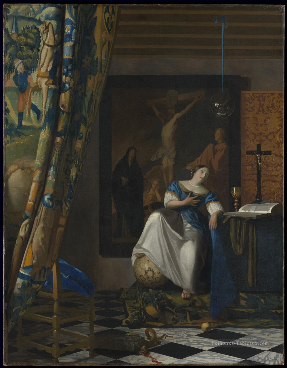 Allégorie de la foi Baroque Johannes Vermeer Peintures à l'huile
